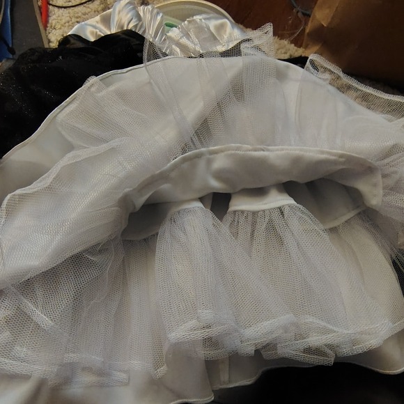 Vintage Roberta Lace Satin Strapless Fit Flare Mini Dress Size 10 Y2K Party - Picture 8 of 8